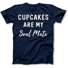 Load image into Gallery viewer, Cupcakes Are My Soul Mate - T Shirt - Cupcakes_Are_My_Soul_Mate_men_navy