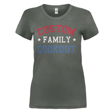 Load image into Gallery viewer, (Custom) Family Cookout - Personalized - T Shirt - Custom_-Family-Cookout---Personalized---ladies---Charcoal
