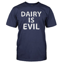 Load image into Gallery viewer, Dairy Is Evil - T Shirt - DAIRY_IS_EVIL_-_Men_-_navyblue