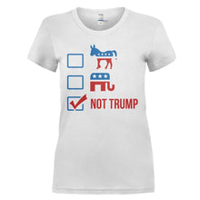 Load image into Gallery viewer, Democrat, Republican, Not Trump - T Shirt - DEMOCRAT_REPUBLICAN_NOT_TRUMP_-_ladies_-_white