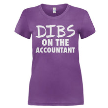 Load image into Gallery viewer, Dibs On The Accountant - T Shirt - DIBS_ON_THE_ACCOUNTANT-_Ladies_-_Purple