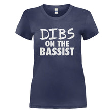 Load image into Gallery viewer, Dibs On The Bassist - T Shirt - DIBS_ON_THE_BASSIST_-_Ladies_-_Navyblue