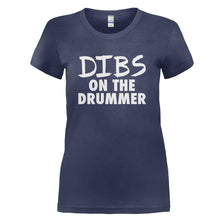 Load image into Gallery viewer, Dibs On The Drummer - T Shirt - DIBS_ON_THE_DRUMMER_-_Ladies_-_navyblue