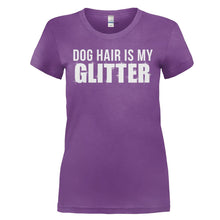 Load image into Gallery viewer, Dog Hair Is My Glitter - T Shirt - DOG_HAIR_IS_MY_GLITTER_-_Ladies_-_purple
