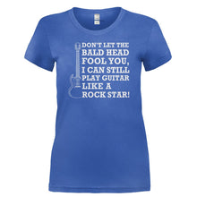 Load image into Gallery viewer, Don't Let The Bald Head Fool You - Guitar - T Shirt - DON_T_LET_THE_BALD_HEAD_FOOL_YOU_-_GUITAR-_Ladies_-_Royal