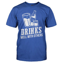 Load image into Gallery viewer, Drinks Well With Others - T Shirt - DRINKS_WELL_WITH_OTHERS_men_royal