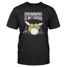 Load image into Gallery viewer, Drumming Is My Cardio - T Shirt - DRUMMING_IS_MY_CARDIO_-_Men_-_black