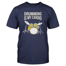 Load image into Gallery viewer, Drumming Is My Cardio - T Shirt - DRUMMING_IS_MY_CARDIO_-_Men_-_navyblue