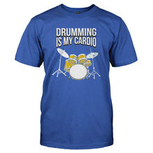 Load image into Gallery viewer, Drumming Is My Cardio - T Shirt - DRUMMING_IS_MY_CARDIO_-_Men_-_royalblue