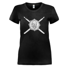 Load image into Gallery viewer, Drums and Crossbones - T Shirt - DRUMS_AND_CROSSBONES_-_Ladies_-_black