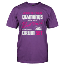 Load image into Gallery viewer, Drums Are A Girl's Best Friend - T Shirt - DRUMS_ARE_A_GIRL_S_BEST_FRIEND_-_Men_-_purple