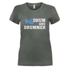 Load image into Gallery viewer, Drum and Drummer - T Shirt - DRUM_AND_DRUMMER_-_Ladies_-_charcoal
