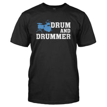 Load image into Gallery viewer, Drum and Drummer - T Shirt - DRUM_AND_DRUMMER_-_Men_-_black