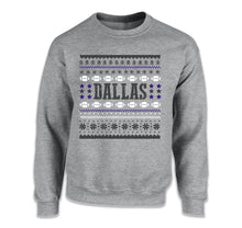 Load image into Gallery viewer, Dallas - Ugly Christmas Sweater - T Shirt - Dallas_-_Ugly_Christmas_Sweater_crewneeck_heather