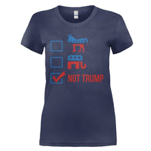 Load image into Gallery viewer, Democrat, Republican, Not Trump - T Shirt - Democrat__Republican__Not_Trump_-_ladies_-_navy
