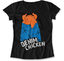Load image into Gallery viewer, Denim Chicken - T Shirt - Denim_Chicken_women_black
