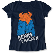 Load image into Gallery viewer, Denim Chicken - T Shirt - Denim_Chicken_women_navy