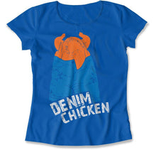 Load image into Gallery viewer, Denim Chicken - T Shirt - Denim_Chicken_women_royal