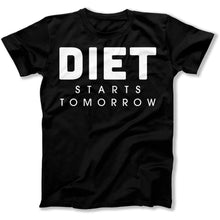 Load image into Gallery viewer, Diet Starts Tomorrow - T Shirt - Diet_Starts_Tomorrow_men_black