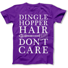 Load image into Gallery viewer, Dinglehopper Hair Don't Care - T Shirt - Dinglehopper_Hair_Don_t_Care_men_purple