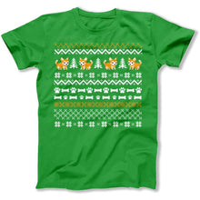Load image into Gallery viewer, Dogs - Ugly Christmas Sweater - T Shirt - Dogs_-_Ugly_Christmas_Sweater_men_kelly