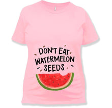 Load image into Gallery viewer, Don't Eat Watermelon Seeds - Maternity T-Shirt - Don_t_Eat_Watermelon_Seeds_-_Maternity_T-Shirt_light_pink
