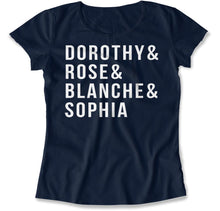 Load image into Gallery viewer, Dorothy &amp; Rose &amp; Blanche &amp; Sophia - T Shirt - Dorothy_Rose_Blanche_Sophia_women_navy
