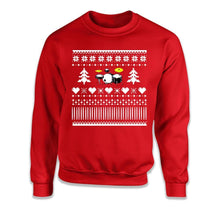 Load image into Gallery viewer, Drums - Ugly Christmas Sweater - T Shirt - Drums_-_Ugly_Christmas_Sweater_crewneck_red