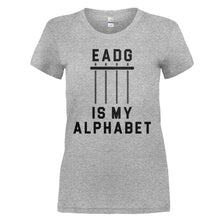 Load image into Gallery viewer, EADG is My Alphabet - T Shirt - EADG_is_my_Alphabet_-_ladies_-_heathergrey