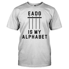 Load image into Gallery viewer, EADG is My Alphabet - T Shirt - EADG_is_my_Alphabet_-_men_-_white