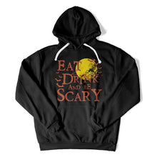 Load image into Gallery viewer, Eat Drink And Be Scary - T Shirt - EAT_DRINK_AND_BE_SCARY_-_hoodies_-_black