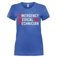 Load image into Gallery viewer, Emergency Medical Technician - T Shirt - EMERGENCY_MEDICAL_TECHNICIAN-_Ladies_-_Royal