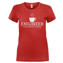 Load image into Gallery viewer, Engineer - Powered By Coffee - T Shirt - ENGINEER_-_POWERED_BY_COFFEE-_Ladies_-_Red