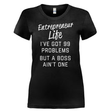Load image into Gallery viewer, Entrepreneur Life - T Shirt - ENTREPRENEUR_LIFE-_Ladies_-_Black