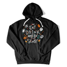 Load image into Gallery viewer, Eat Drink and Be Scary - T Shirt - Eat_Drink_and_Be_Scary_hoodie_black
