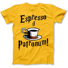 Load image into Gallery viewer, Espresso Patronum! - T Shirt - Espresso_Patronum_men_yellow
