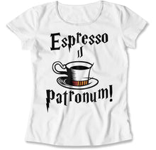 Load image into Gallery viewer, Espresso Patronum! - T Shirt - Espresso_Patronum_women_white