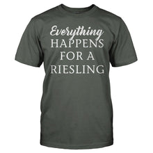 Load image into Gallery viewer, Everything Happens For A Riesling - T Shirt - Everything_Happens_For_A_Riesling_charcoal