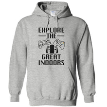 Load image into Gallery viewer, Explore The Great Indoors - T Shirt - Explore_The_Great_Indoors_-_hoodie_-_haethergrey