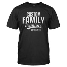 Load image into Gallery viewer, Family Reunion - Personalized - T Shirt - FAMILY_REUNION_-_CIRCLE_-_PERSONALIZED_-_Men_-_Black_167c9cf6-2f29-4081-851c-62c6bd1bf6bc