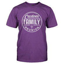 Load image into Gallery viewer, Family Reunion - Circle - Personalized - T Shirt - FAMILY_REUNION_-_CIRCLE_-_PERSONALIZED_-_Men_-_Purple
