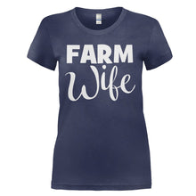 Load image into Gallery viewer, Farm Wife - T Shirt - FARM_WIFE_-_Ladies_-_navyblue