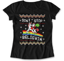 Load image into Gallery viewer, Don't Stop Believin' - FAT-606 - T Shirt - FAT-606-Ladies