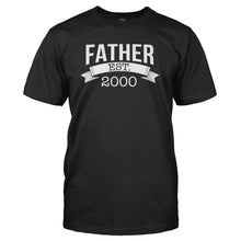 Load image into Gallery viewer, Father Established (Year) - Personalized - T Shirt - FATHER_ESTABLISHED_YEAR_-_PERSONALIZED_-_Men_-_Black
