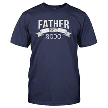 Load image into Gallery viewer, Father Established (Year) - Personalized - T Shirt - FATHER_ESTABLISHED_YEAR_-_PERSONALIZED_-_Men_-_Navyblue