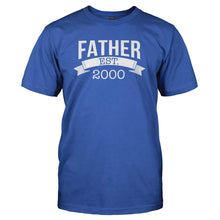 Load image into Gallery viewer, Father Established (Year) - Personalized - T Shirt - FATHER_ESTABLISHED_YEAR_-_PERSONALIZED_-_Men_-_Royalblue