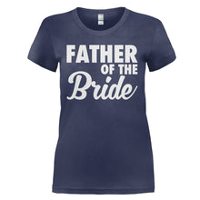 Load image into Gallery viewer, Father Of the Bride - T Shirt - FATHER_OF_THE_BRIDE_-_Ladies_-_navyblue