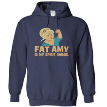 Load image into Gallery viewer, Fat Amy Is My Spirit Animal - T Shirt - FAT_AMY_IS_MY_SPIRIT_ANIMAL_-_hoodies_-_navy