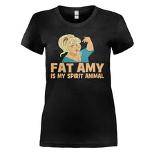 Load image into Gallery viewer, Fat Amy Is My Spirit Animal - T Shirt - FAT_AMY_IS_MY_SPIRIT_ANIMAL_-_ladies_-_black