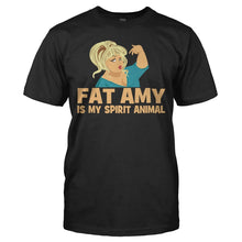 Load image into Gallery viewer, Fat Amy Is My Spirit Animal - T Shirt - FAT_AMY_IS_MY_SPIRIT_ANIMAL_-_men_-_black